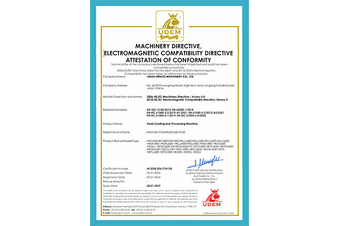 Application of CE certificate for equipment