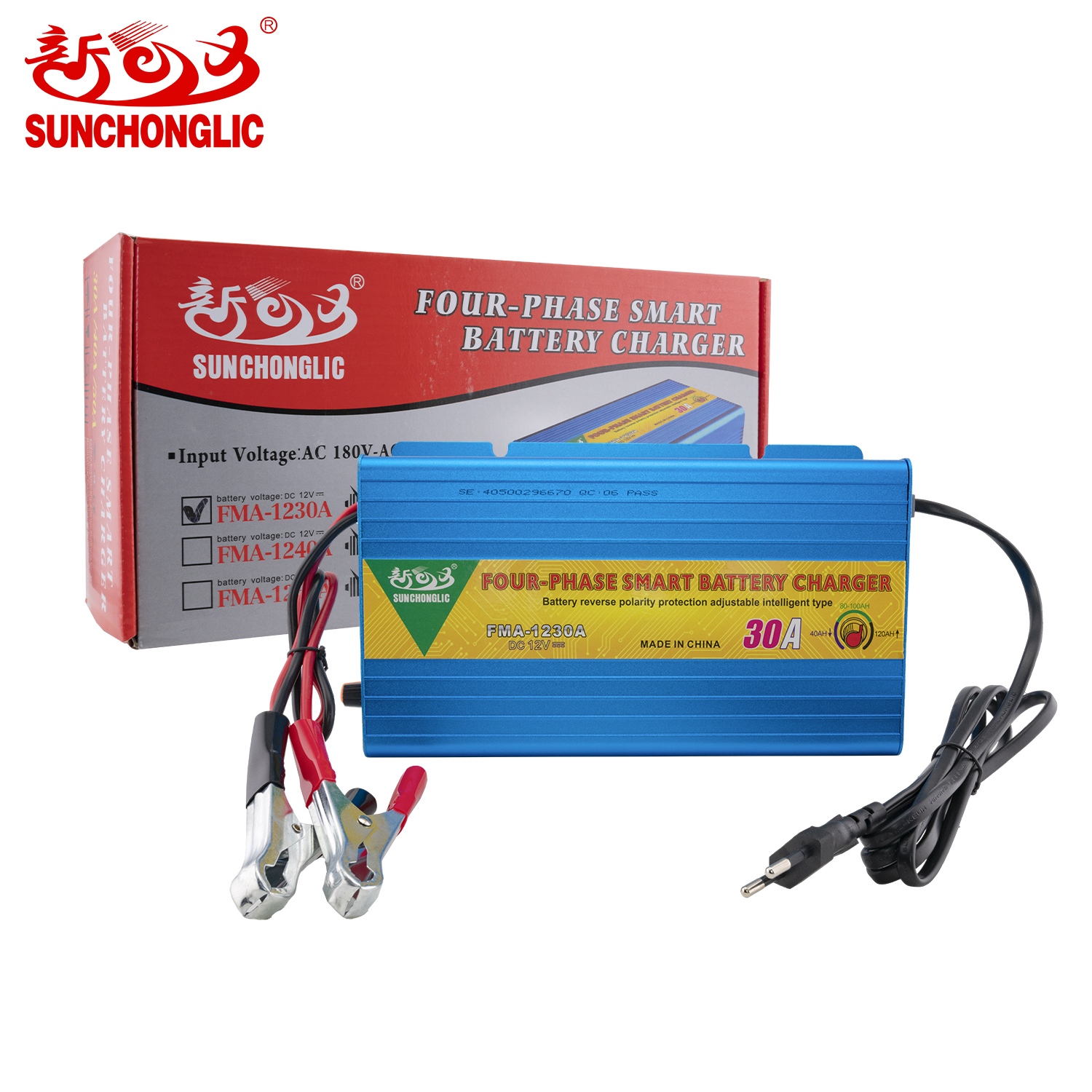 12V 30A 30 amp smart GEL AGM lead acid battery charger