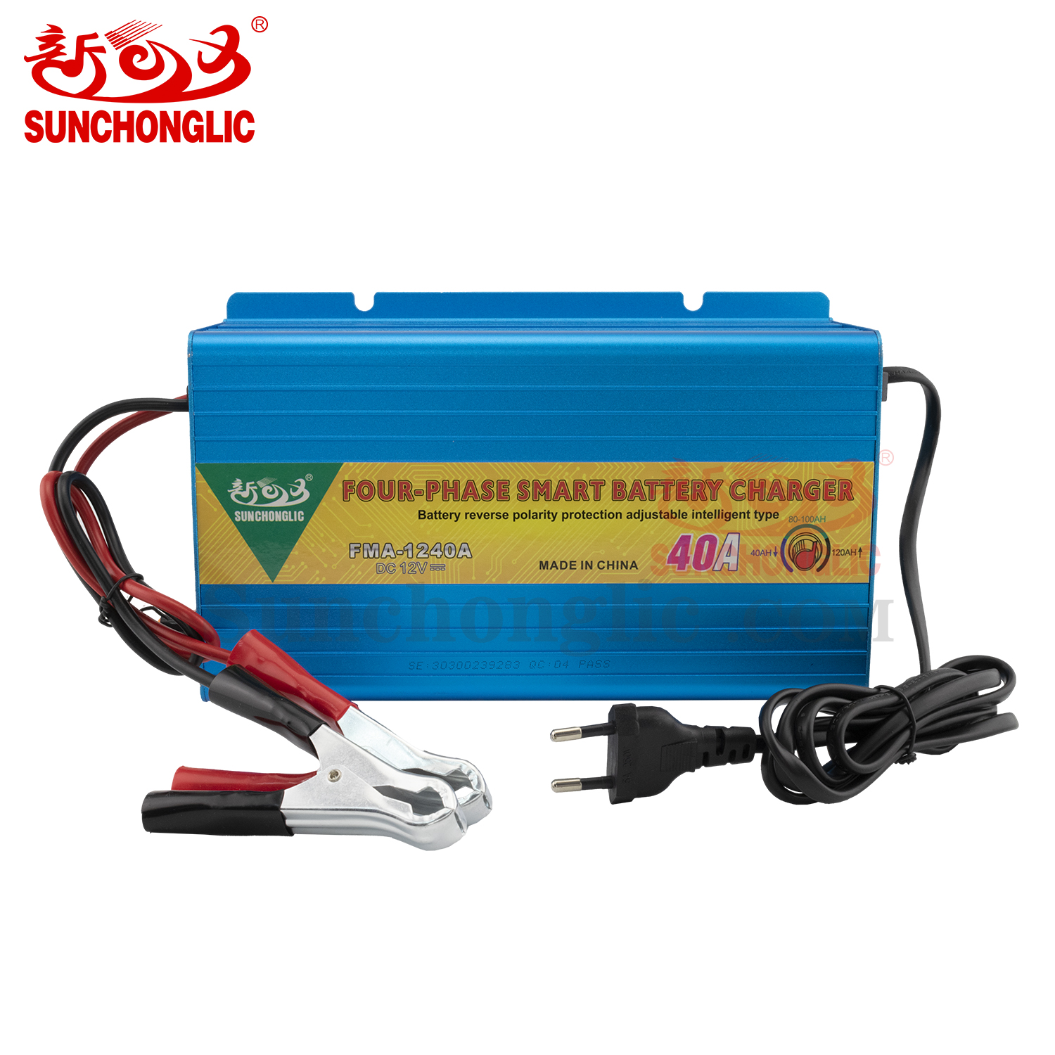 Intelligent 12V 40A 40 amp lead acid battery charger