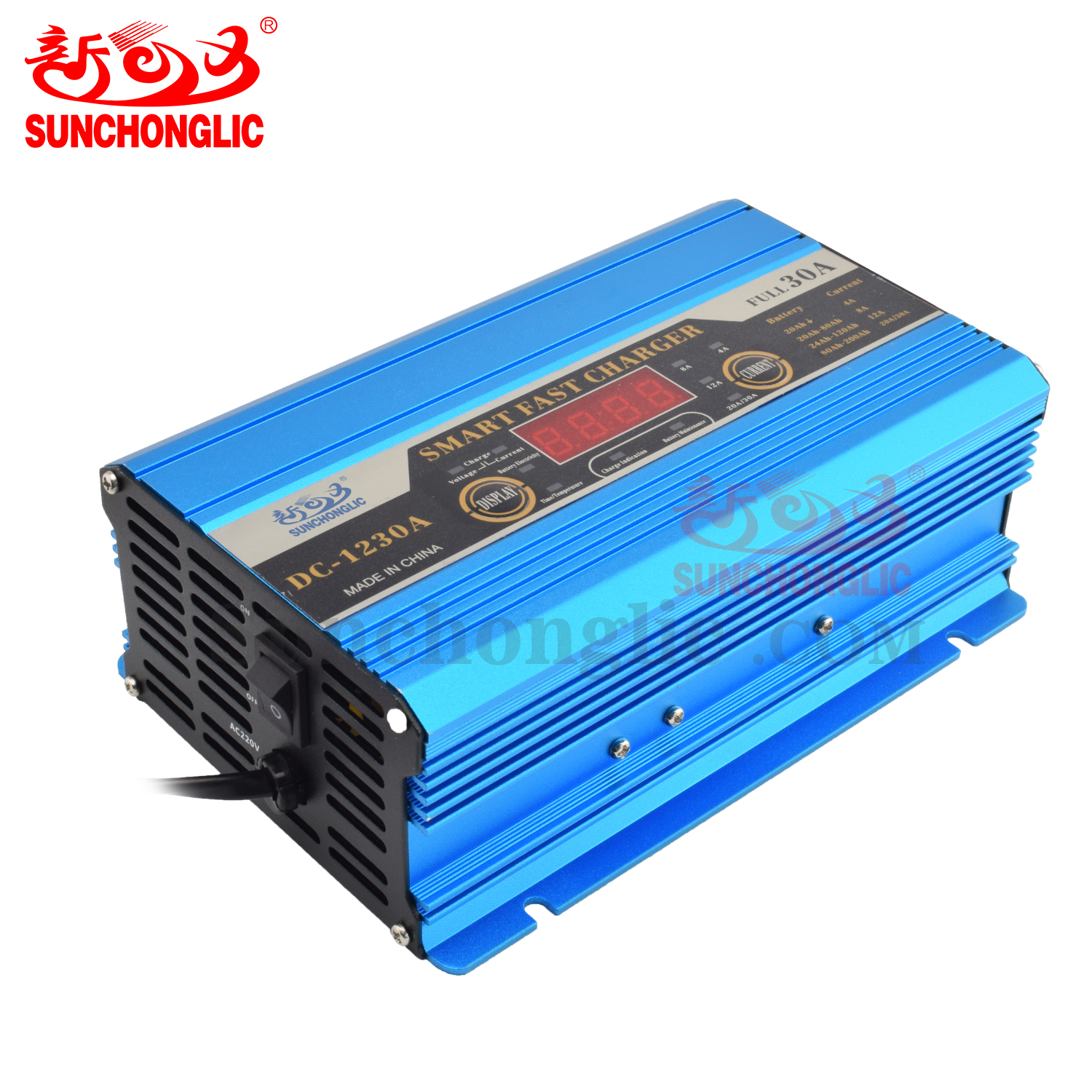 12V 30A battery charger for lead acid agm gel battery