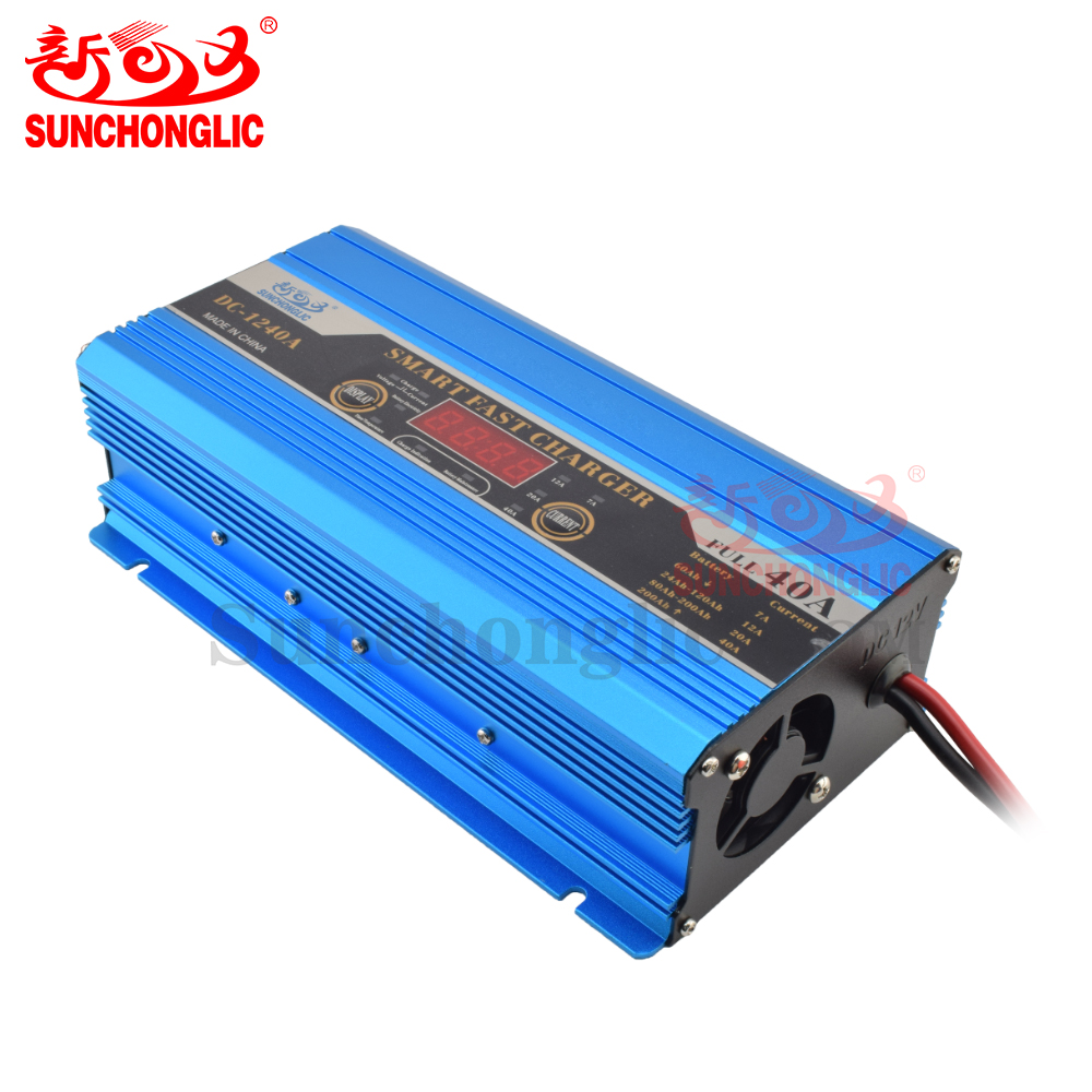 12V battery charger 40A 40 amp smart battery charger
