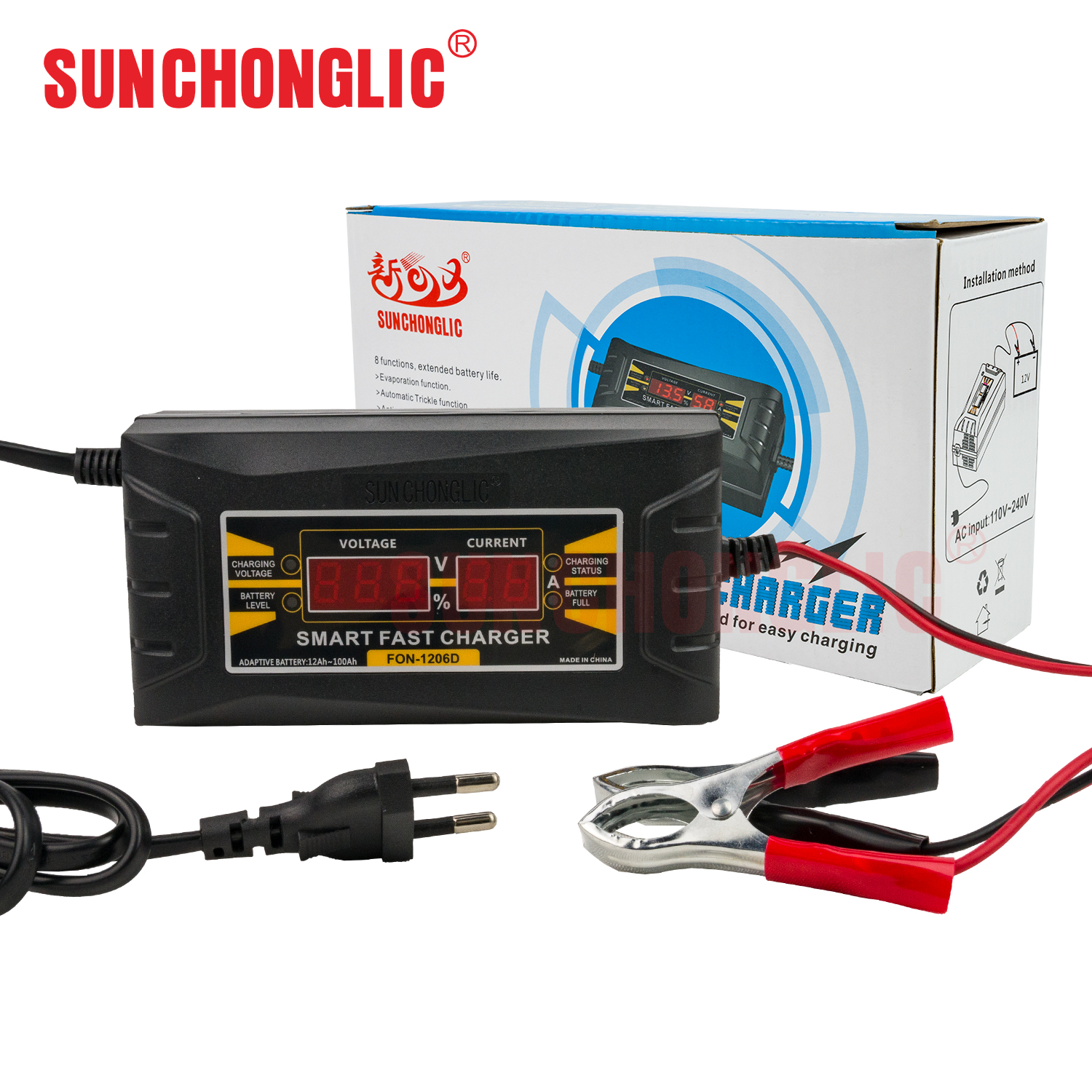 12 Volt 6A Agm Lead Acid Battery Charger