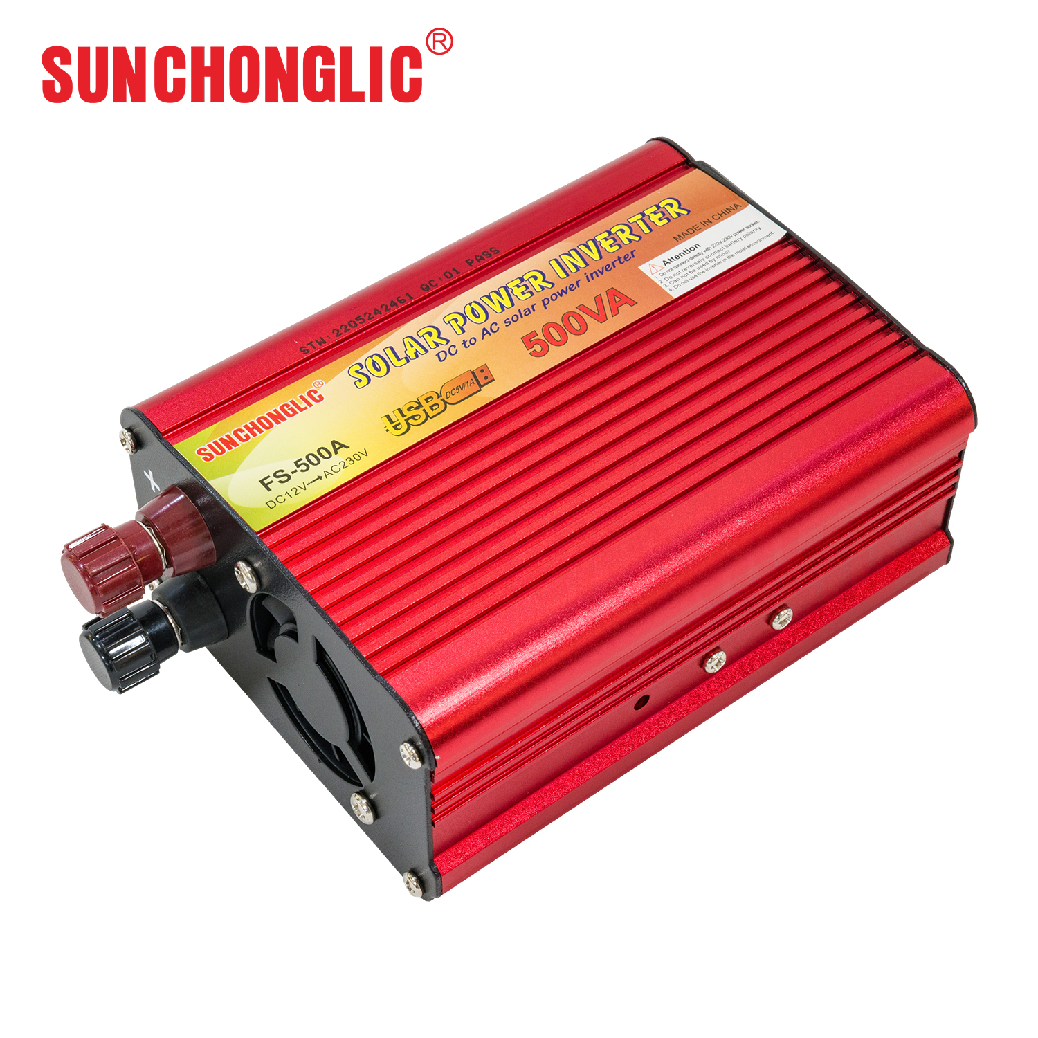 500W 12V DC Modified Sine Wave Inverter with USB Port for Off-Grid Use