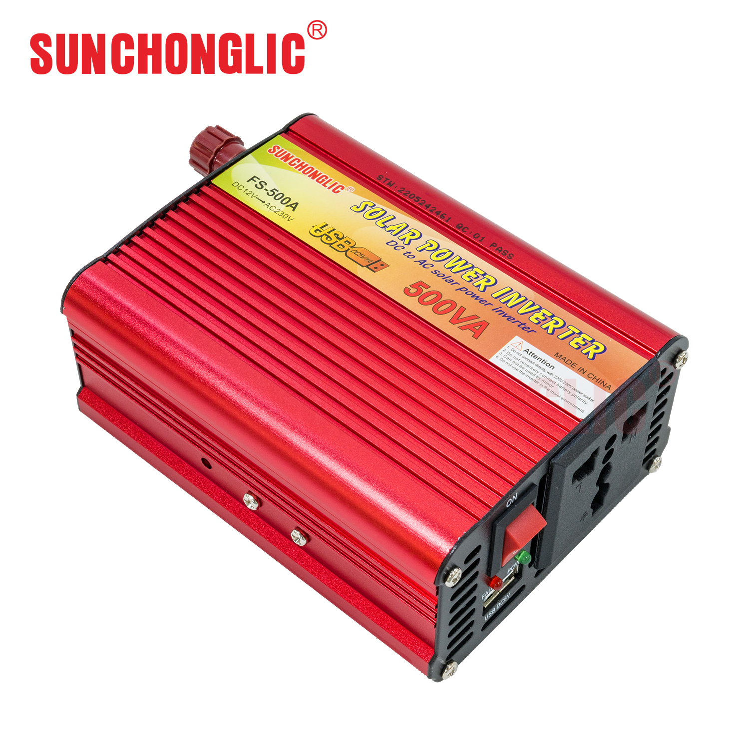 500W 12V DC Modified Sine Wave Inverter with USB Port for Off-Grid Use
