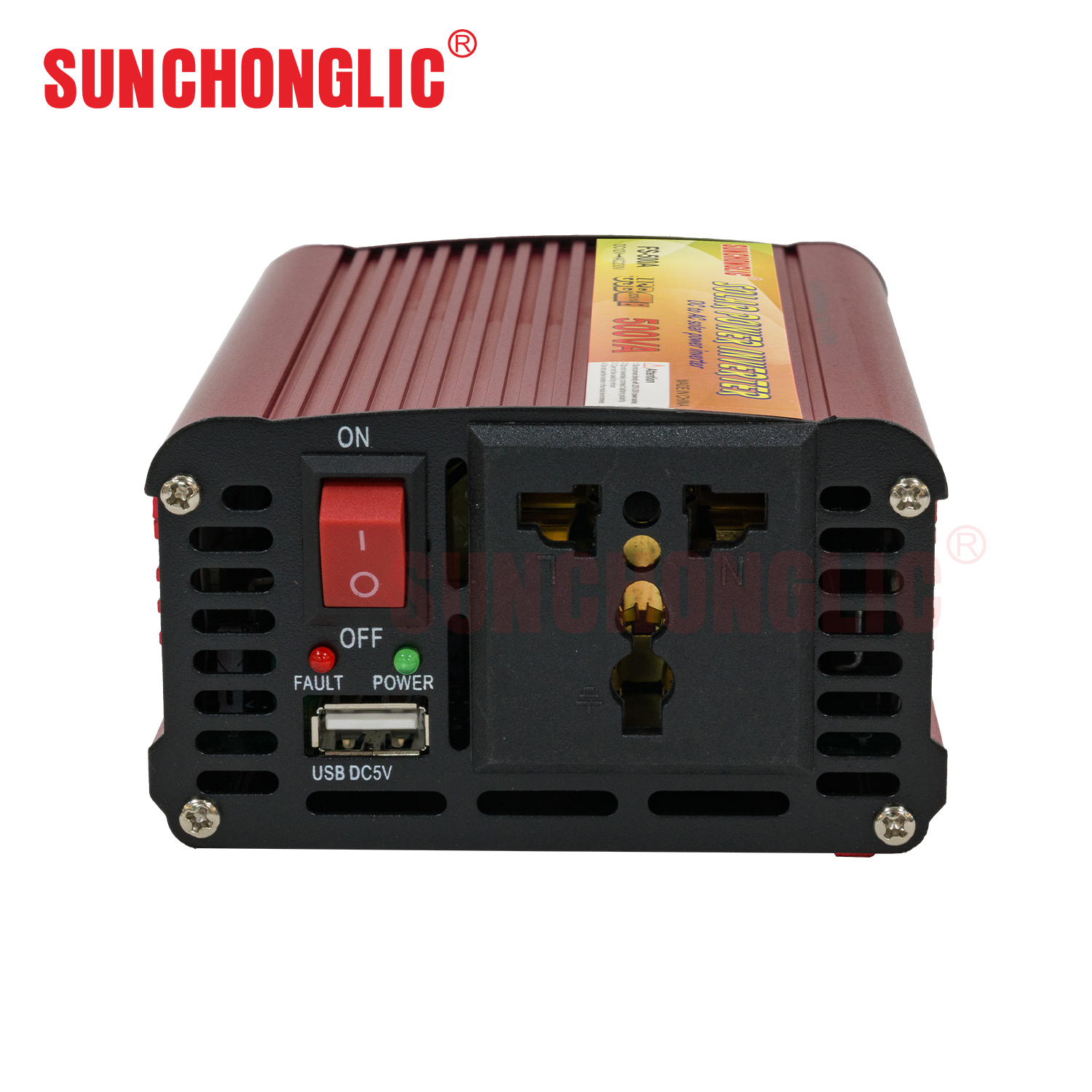 500W 12V DC Modified Sine Wave Inverter with USB Port for Off-Grid Use