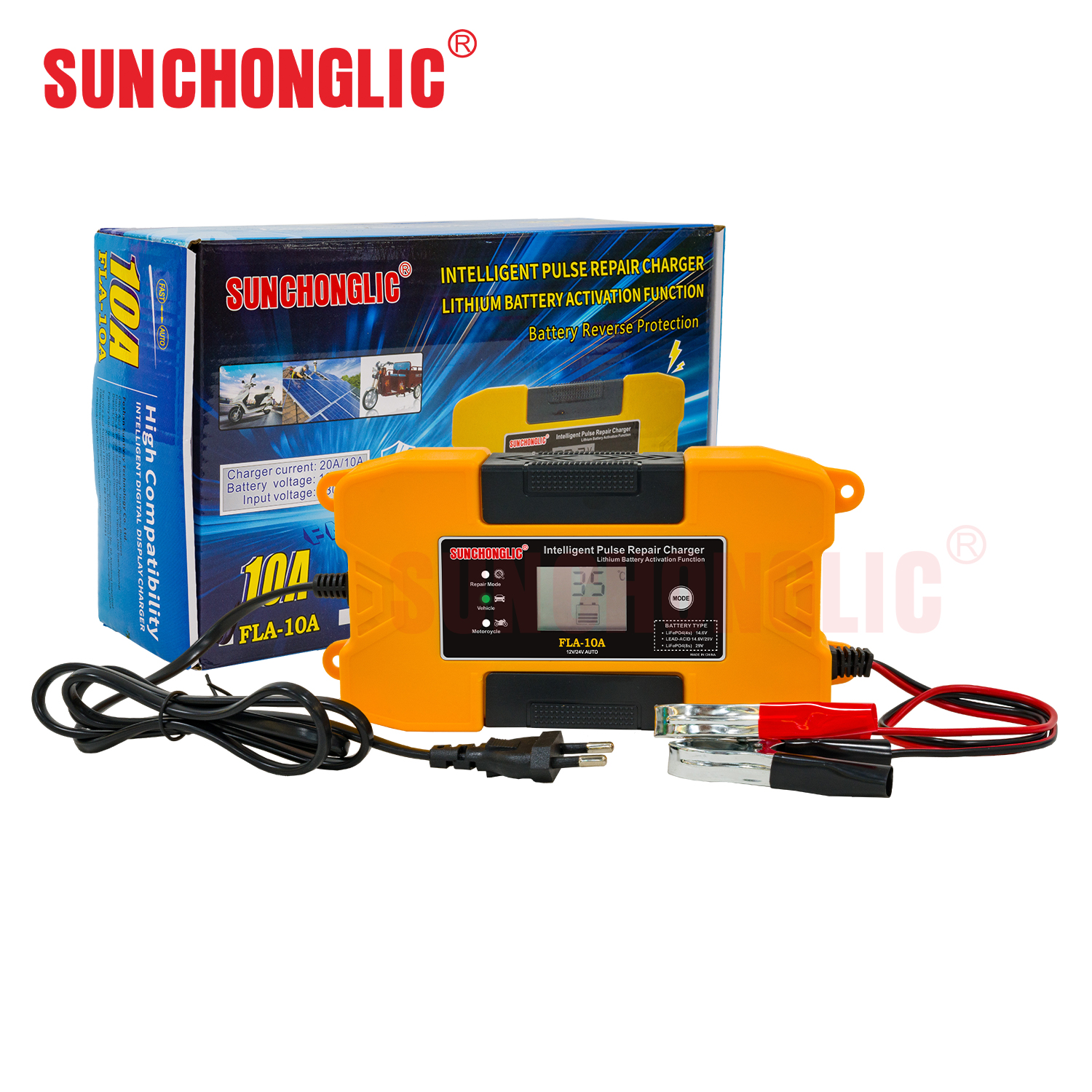 Wholesale sales 12V/24V 10A 20A lithium battery charger