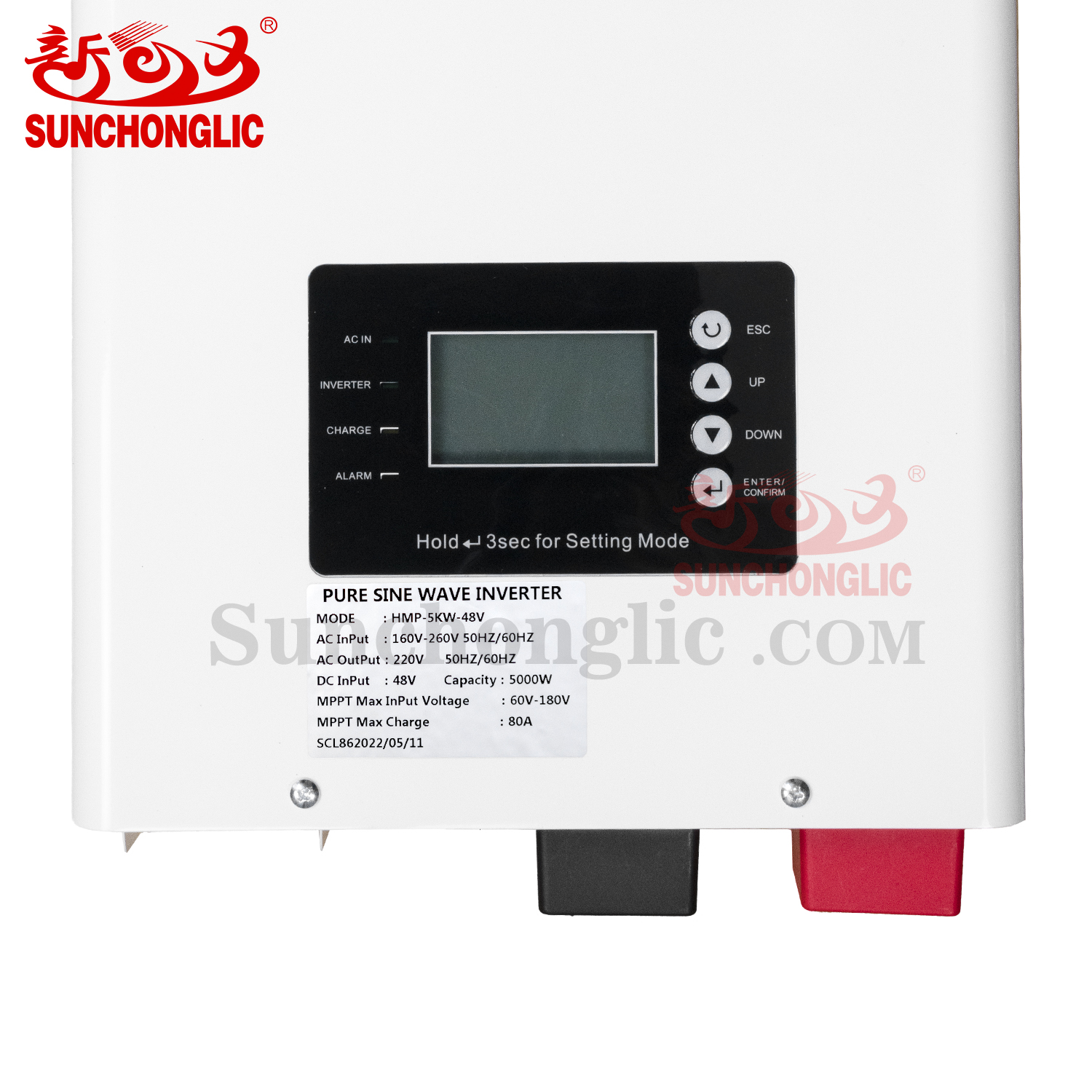 5000w 48v low frequency mppt hybrid solar inverter