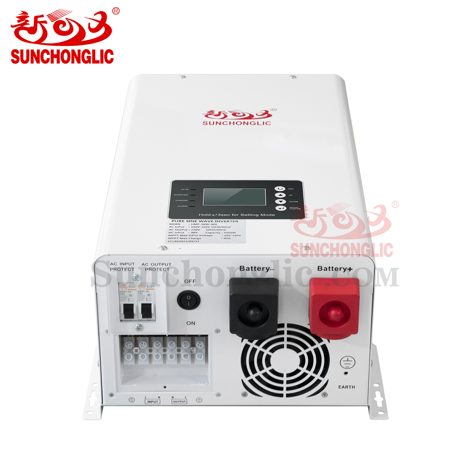 5000w 48v low frequency mppt hybrid solar inverter