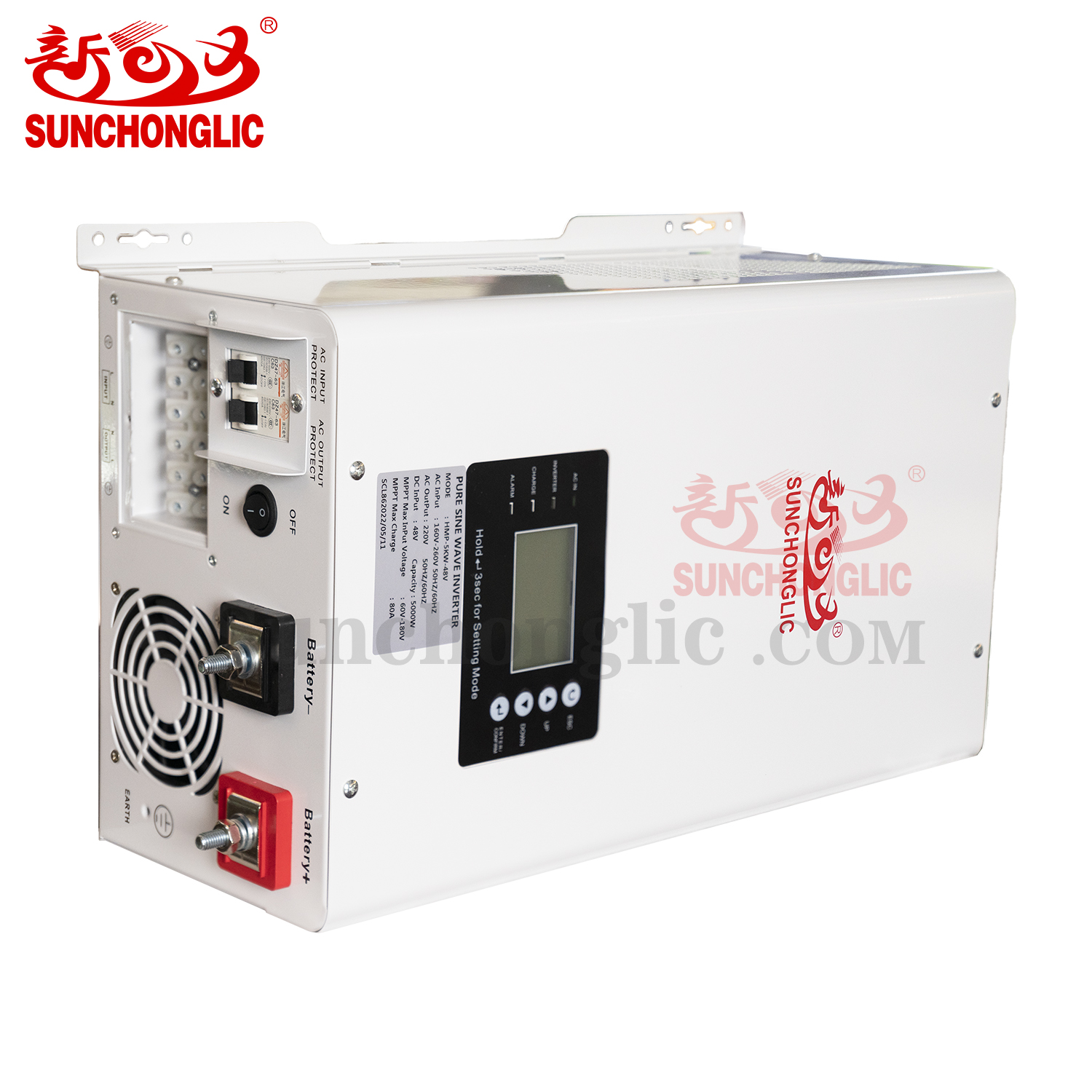 5000w 48v low frequency mppt hybrid solar inverter