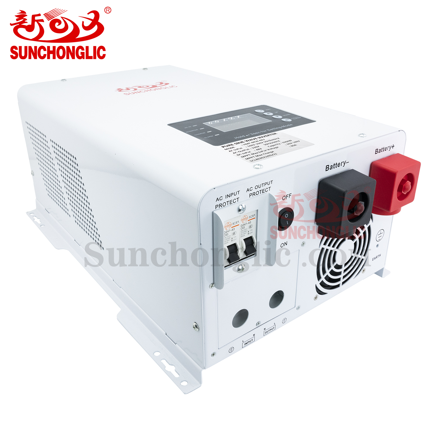 48V 8KW 80A mppt low frequency hybrid inverter