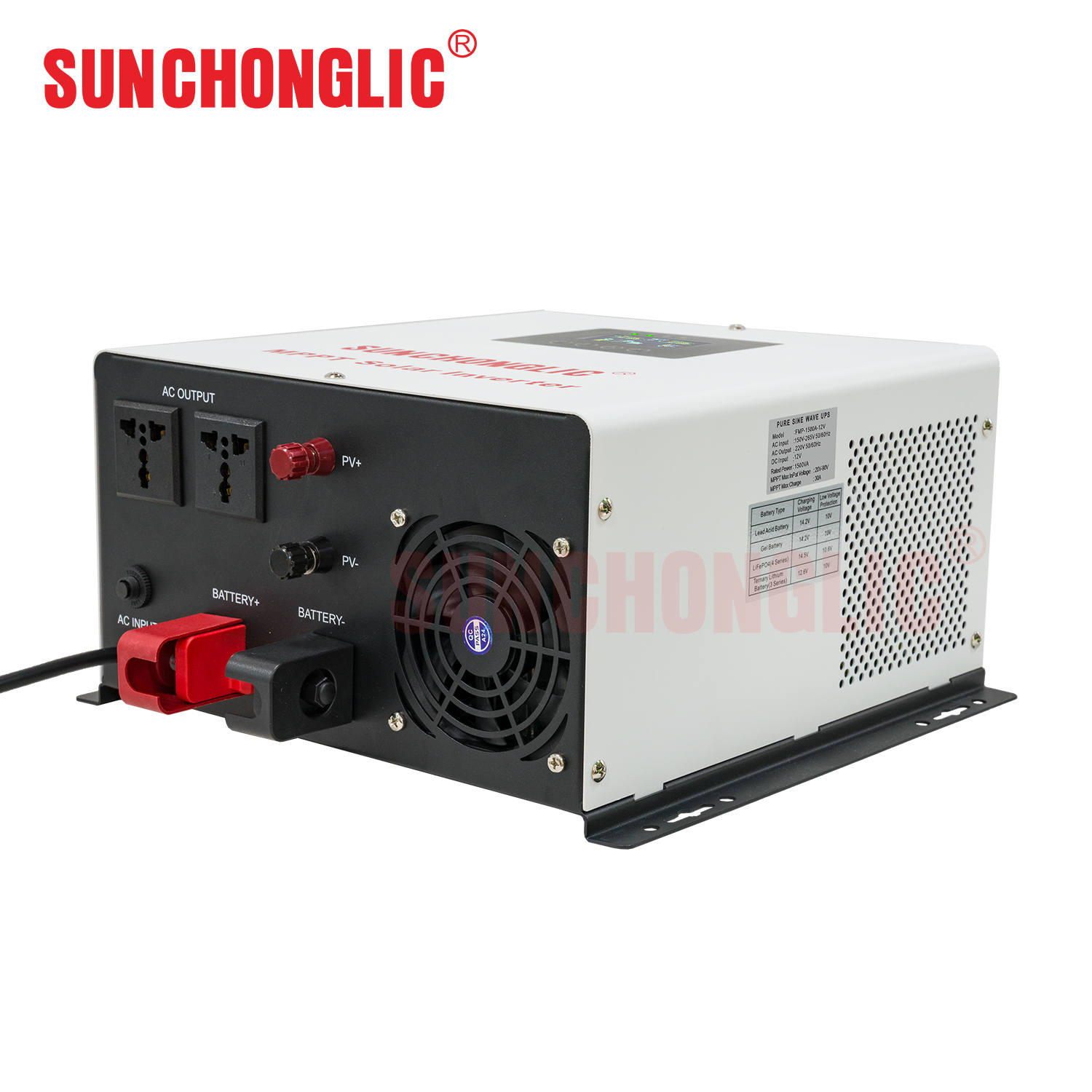 12V 1500VA pure sine wave UPS off grid mppt solar inverter