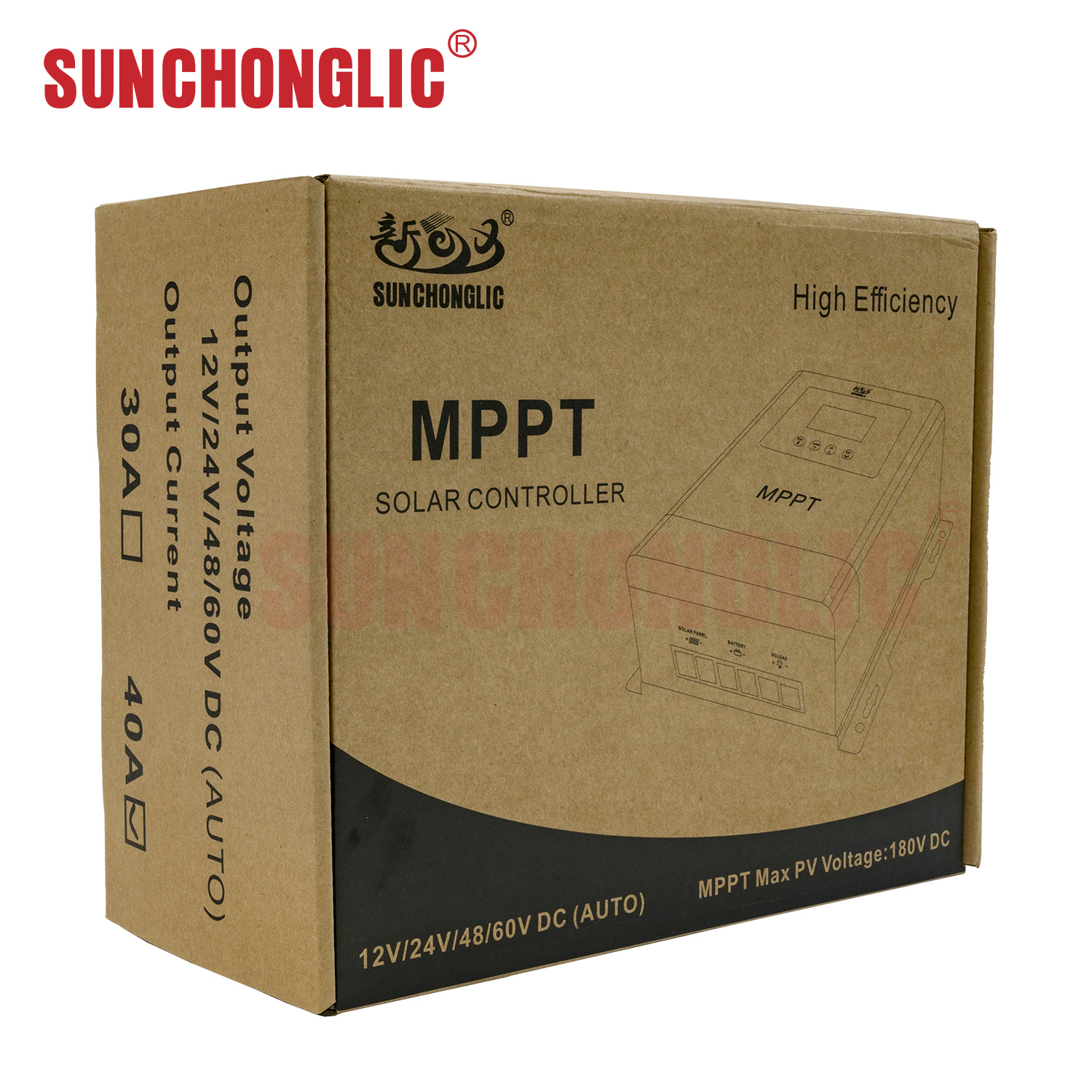 MPPT controller 12V-60V 40A mppt solar regulator