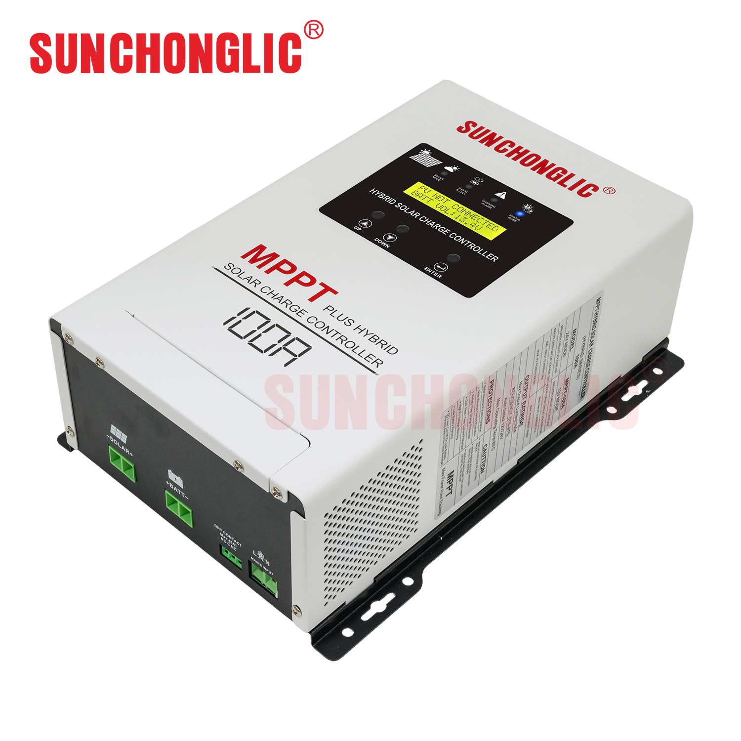 100A hybrid MPPT solar charge controller