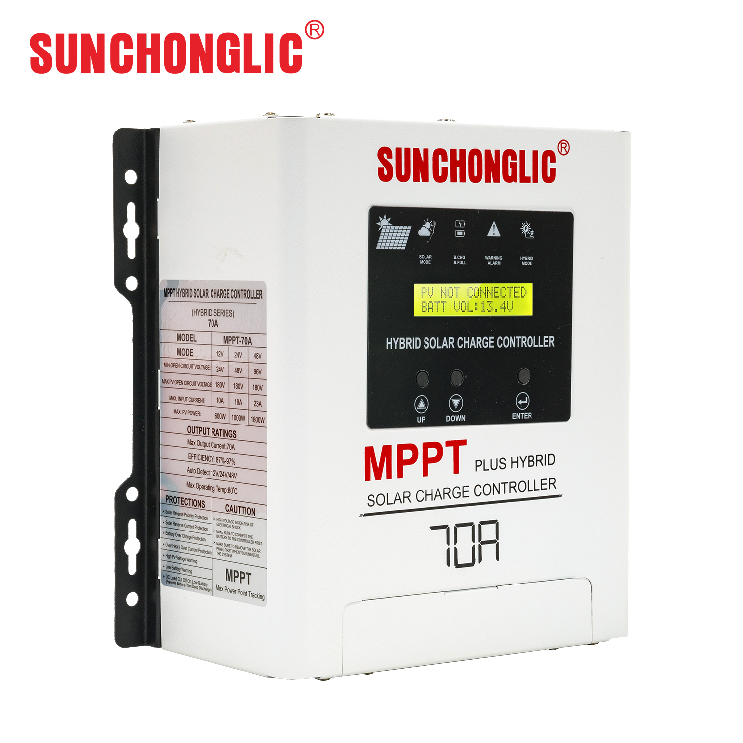 12V 24V 48V 70A hybrid MPPT solar charge controller
