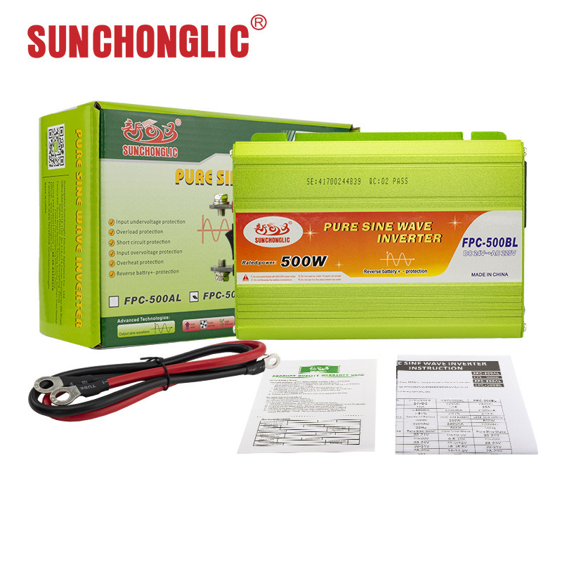 Lead Acid Battery 500W Pure Sine Wave Inverter 50Hz 24vdc 220vac Inverter Rustproof