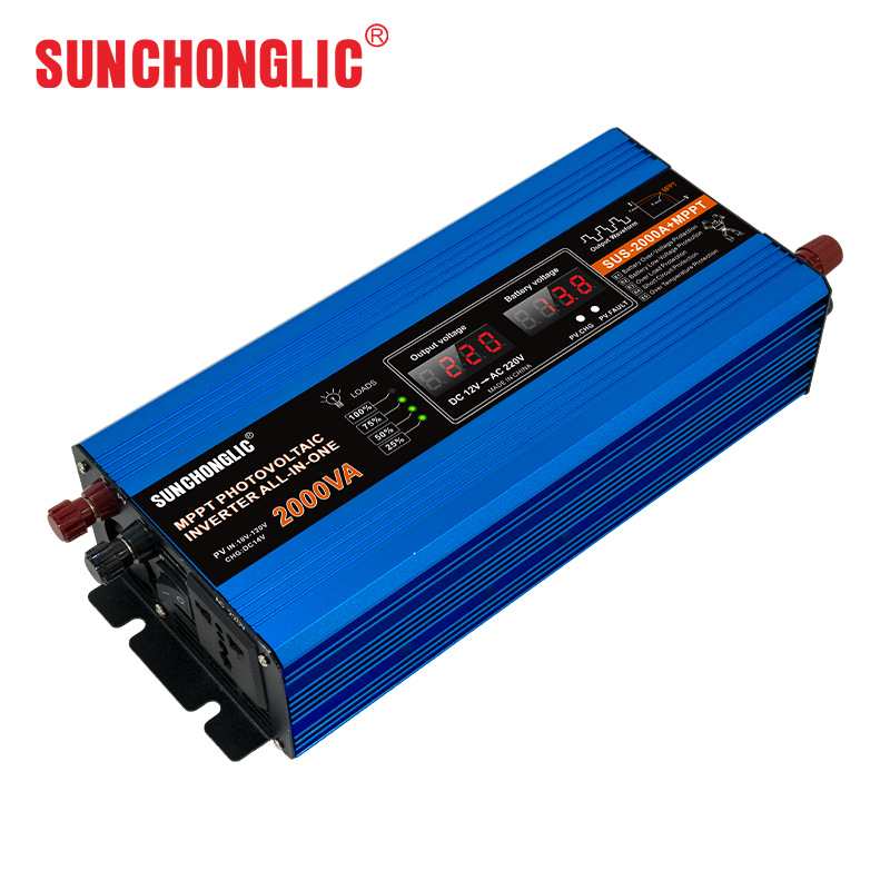 2000w solar charge inverter mppt modified sine wave power inverter 12v to 220v