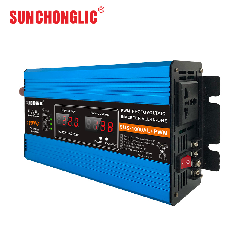 1000va 1000w Modified Sine Wave Power Inverter MPPT Solar Photovoltaic Inverter 12v To 220v