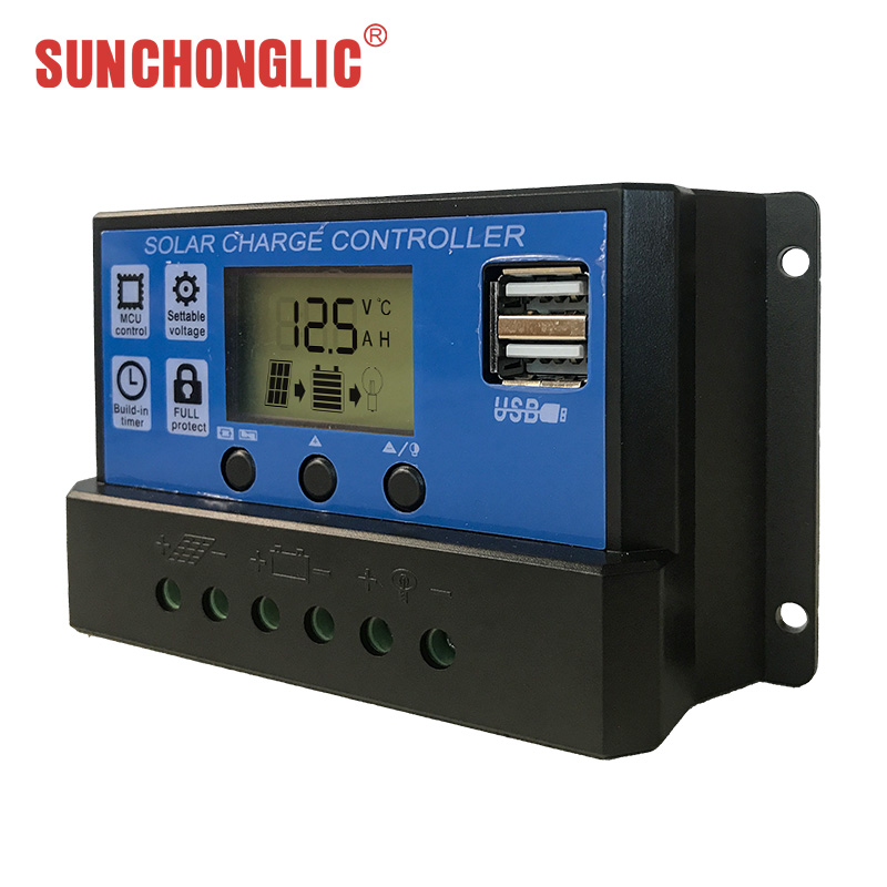 12V / 24V PWM Solar Charger Controllers 5V / 2A USB Output