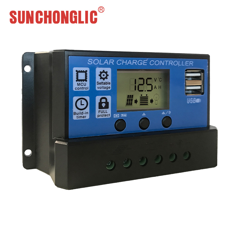 12V / 24V PWM Solar Charger Controllers 5V / 2A USB Output