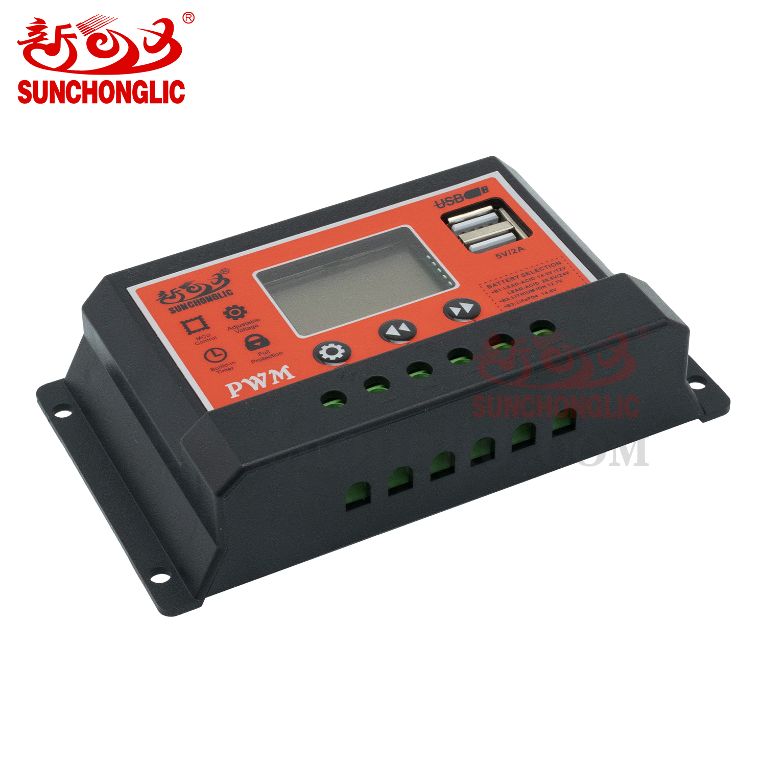 10 Amp Manual Pulse Width Modulation Solar Charger Controller with LCD Display 24 Volt