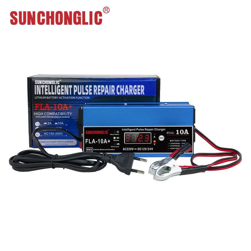 யுனிவர்சல் ஸ்மார்ட் சார்ஜர் ஆட்டோ 12V 24V பல்ஸ் ரிப்பேர் LiFePO4 (லைஃபெபோ4) வேக் அப் எல்சிடி டிஸ்ப்ளே ஃபுல் ப்ரொடெக்டர்