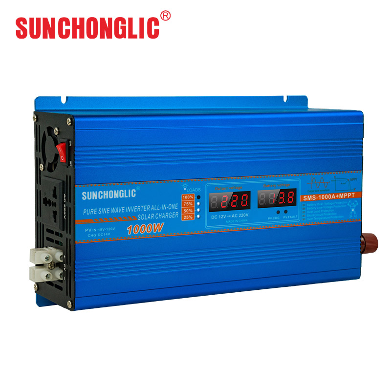 1000W Pure Sine Wave Inverter with 30A MPPT Solar Charger and High Conversion Efficiency for Reliable Power Supply