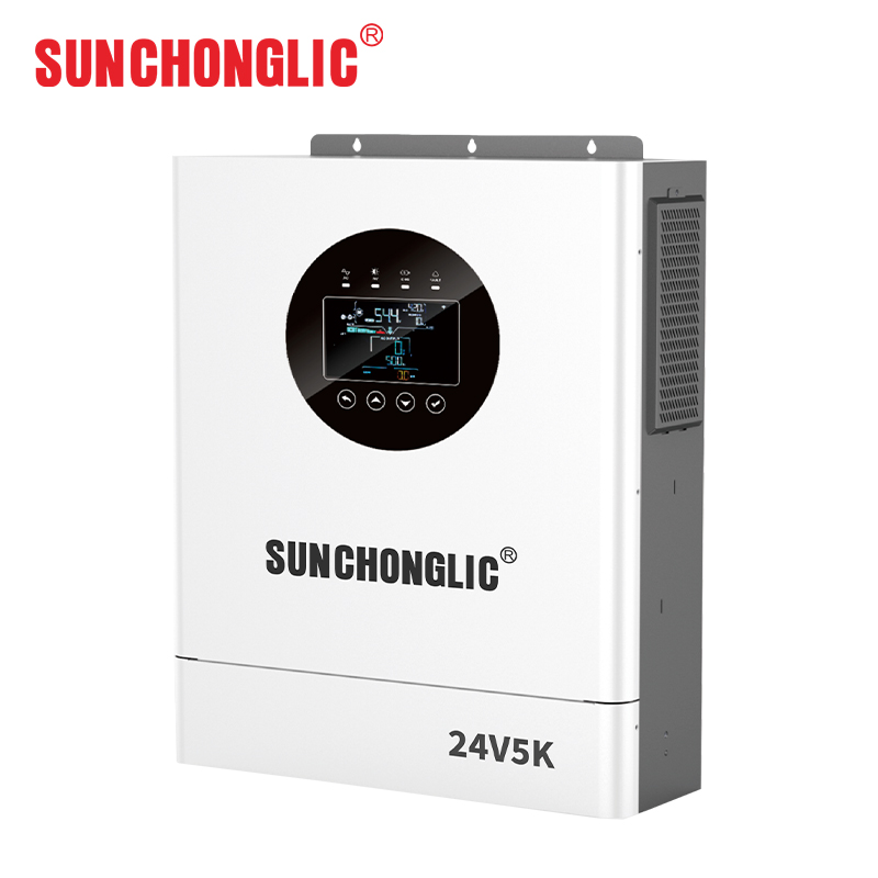 Inversor solar híbrido MPPT de onda sinusoidal pura de 5 kW y 24 V con función UPS Inversor solar híbrido MPPT de onda sinusoidal pura de 5 kW y 24 V con función UPS
