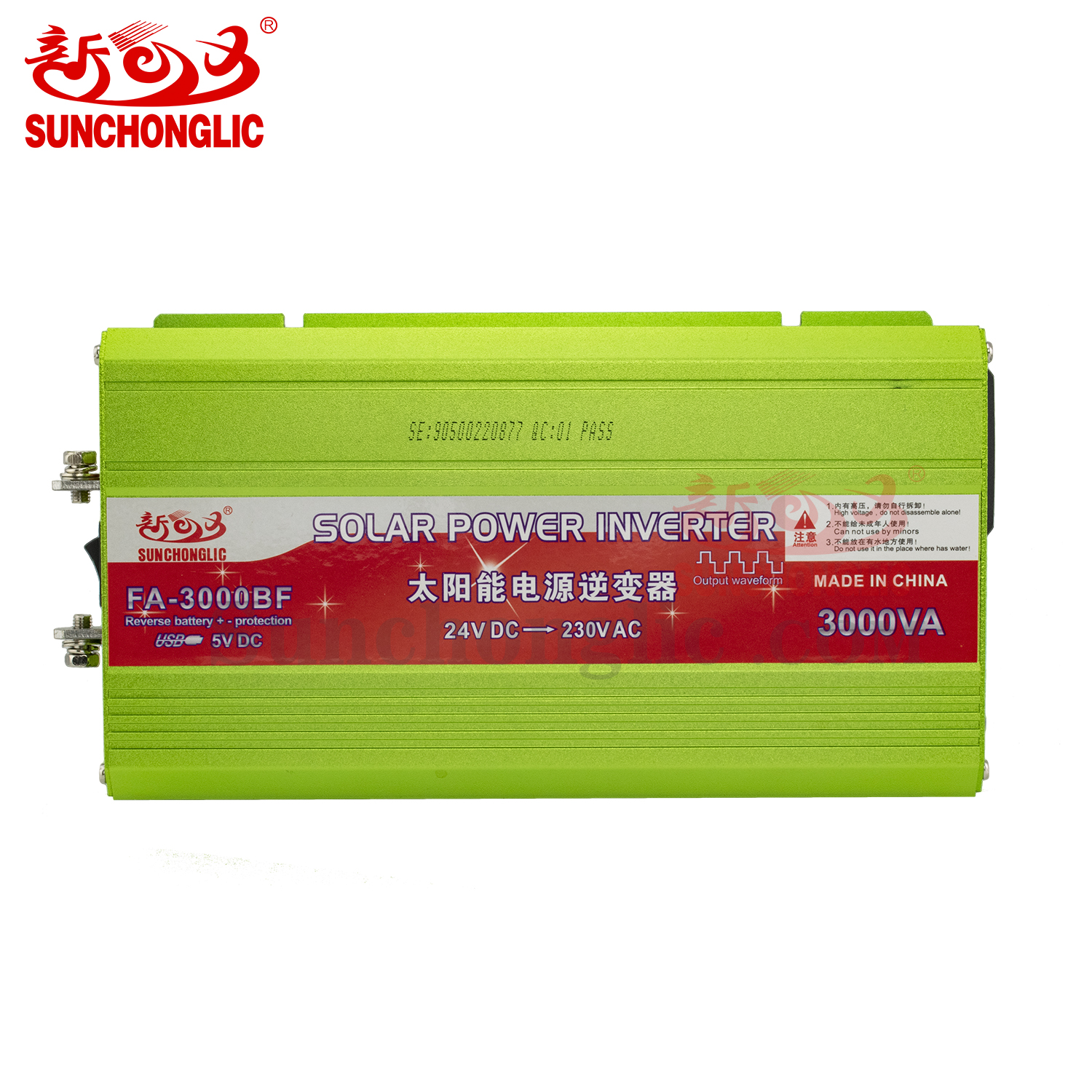 Modified Sine Wave Inverter for Off-Grid Solar Systems - 24V 3000VA with USB 5V Interface