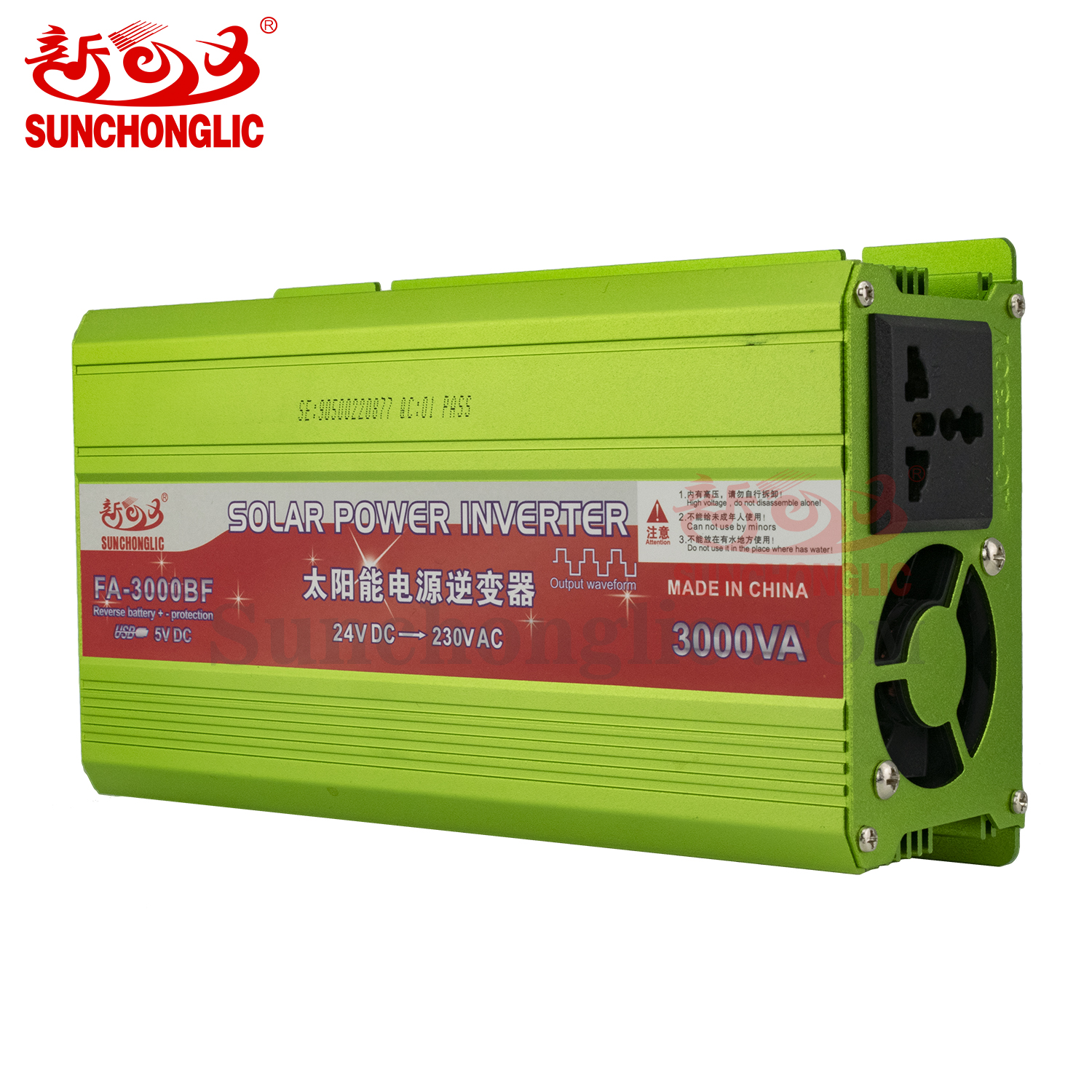 Modified Sine Wave Inverter for Off-Grid Solar Systems - 24V 3000VA with USB 5V Interface