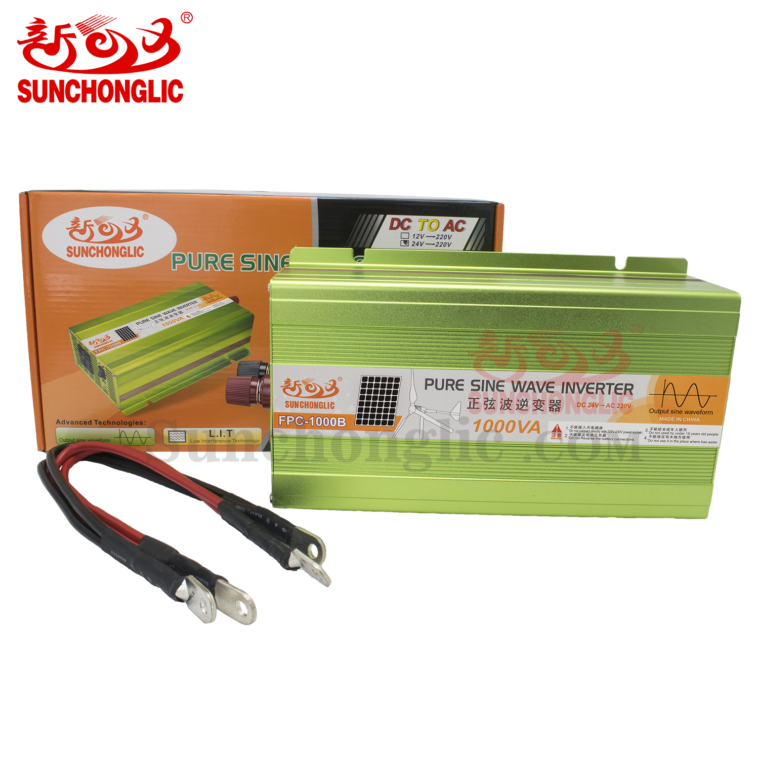 FPC(B) Industrial 1000W Pure Sine Wave Inverter ( 24V DC to 220V AC Off - Grid )