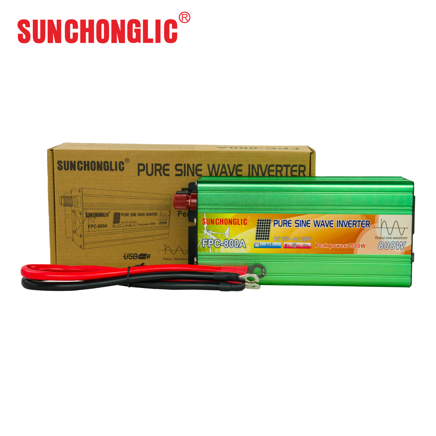 FPC 800W Energy - Efficient Pure Sine Wave Inverter with 50Hz Output for Converting 12V DC to 220V AC