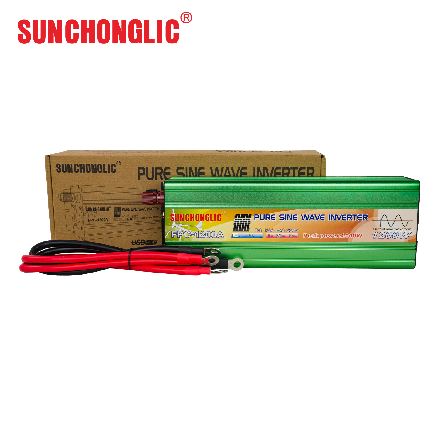 FPC 1200W High - Efficiency Pure Sine Wave Inverter Designed to Convert 12V DC to 220V AC with 50Hz Output