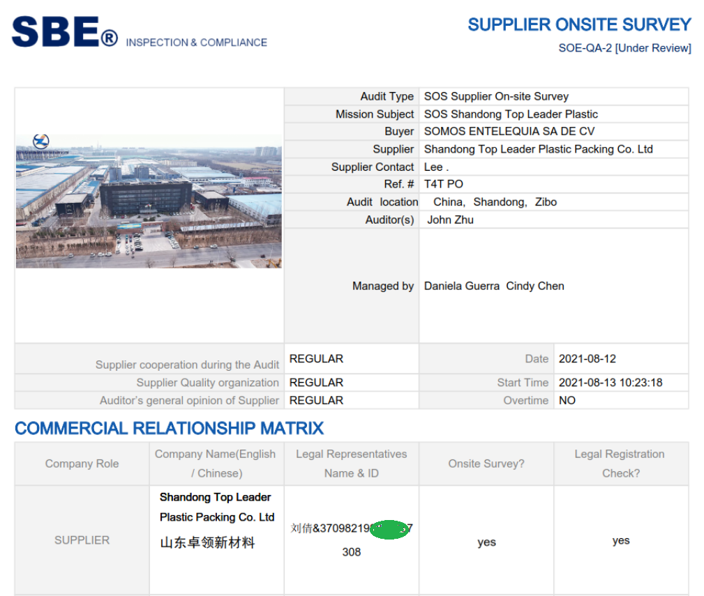 SEB Supplier Onsite Survey