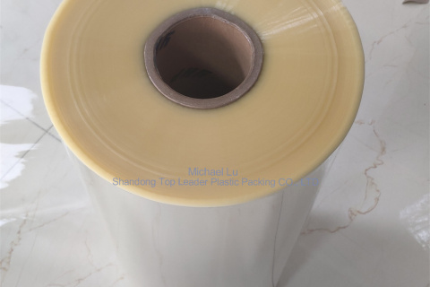 Film soufflé transparent à manchon thermorétractable en PVC
