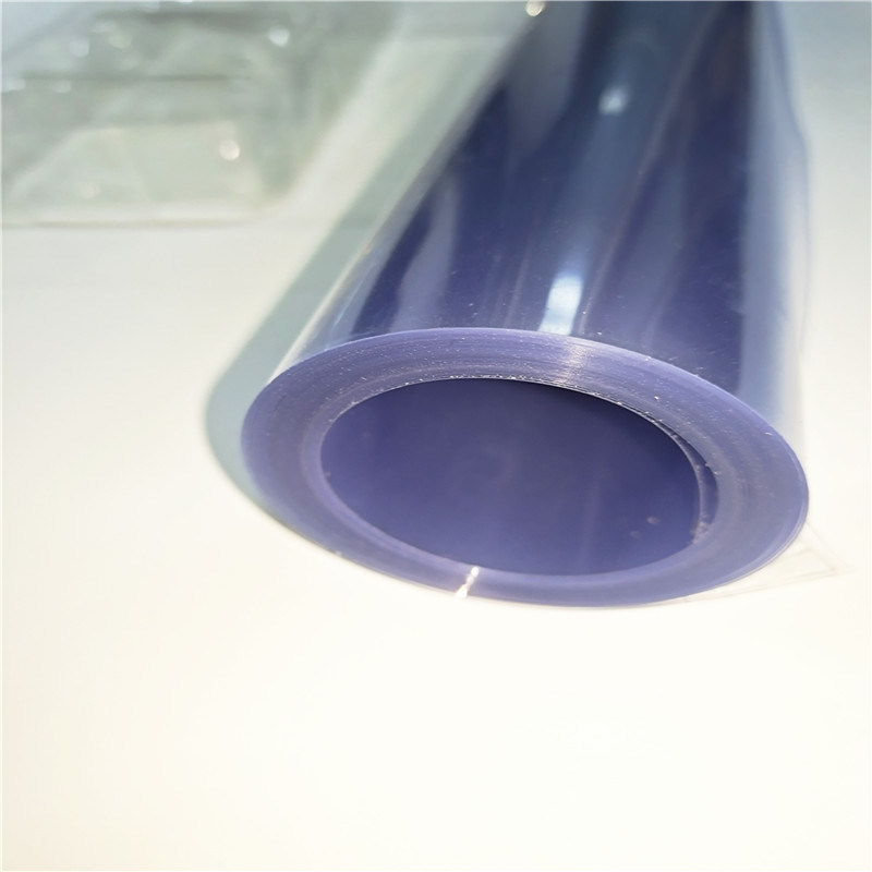 300 mikronov modrega prozornega prozornega trdega pvc