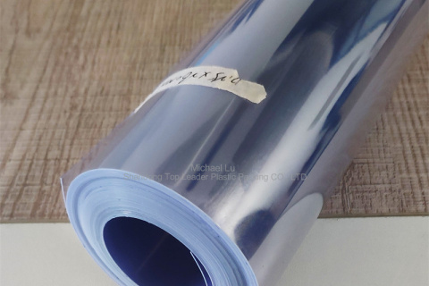 film pvc rigide bleu clair transparent 0,25 mm