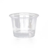 Tasse à dessert en PET/PP/PS avec couvercles
