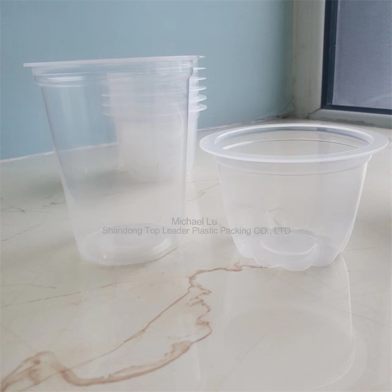 Hochtransparenter PP-Becher aus Neumaterial in Lebensmittelqualität