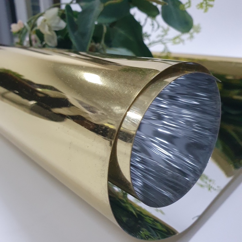 Blíster de PET dorado brillante, película aluminizada de PET
