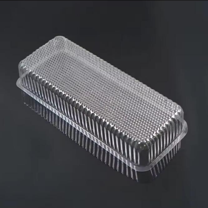 Bandeja de comida de plástico PET, recipiente para galletas para panadería