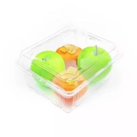 Récipient alimentaire en plastique PET à charnière pour gâteaux à dessert à clapet