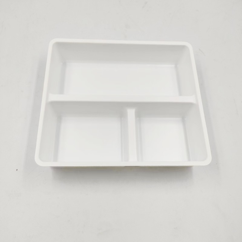 Vacuum formed white HIPS tray