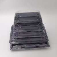 Envase de comida de plástico PS Cake Sushi Bandejas de chocolate