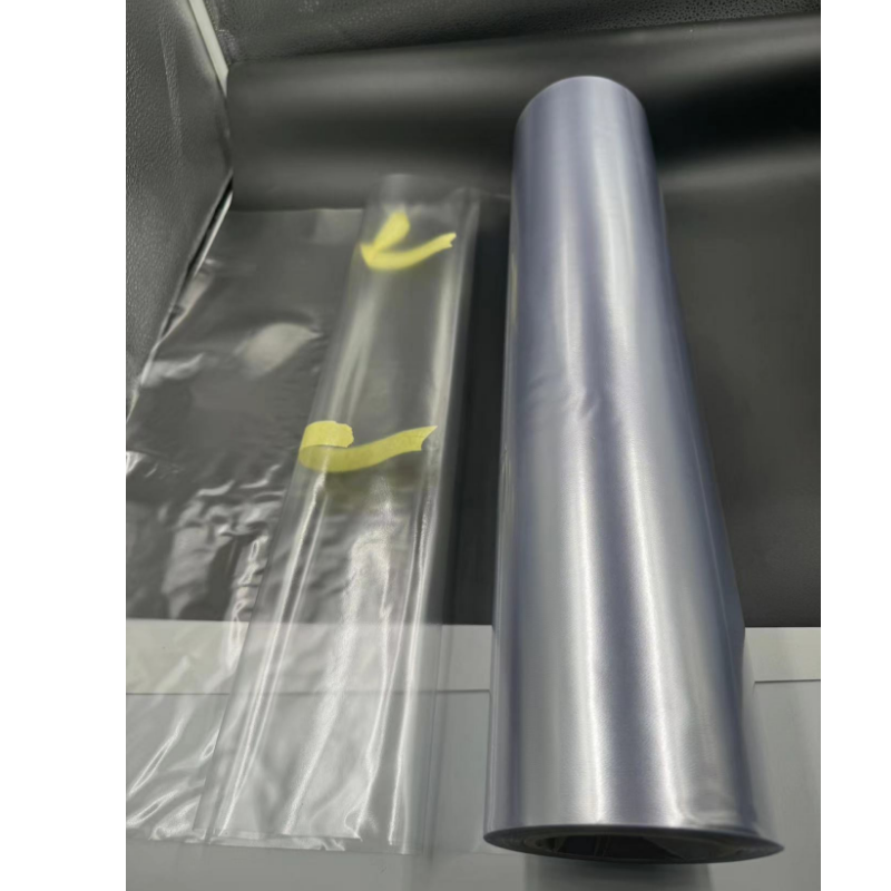 TL-PVC-0026 Glänzende, transparente, orangefarbene PVC-Folie mit individueller Dicke