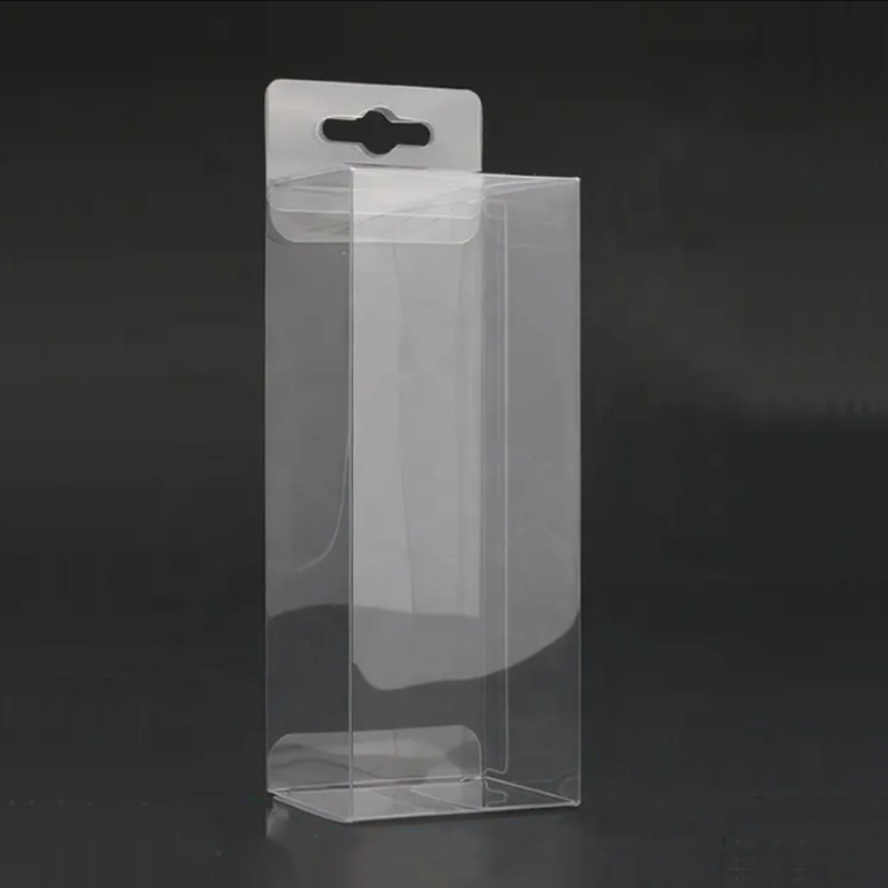 Transparente, bedruckte PVC-Faltschachtel aus Kunststoff