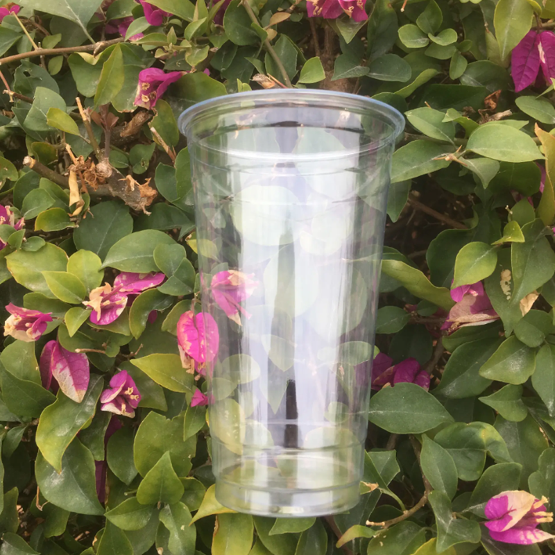 Boissons froides PLA Milkshake Smoothie Bubble Tea Tasse en plastique transparent