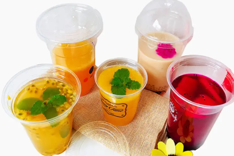 PLA Milkshake prozorna plastična skodelica