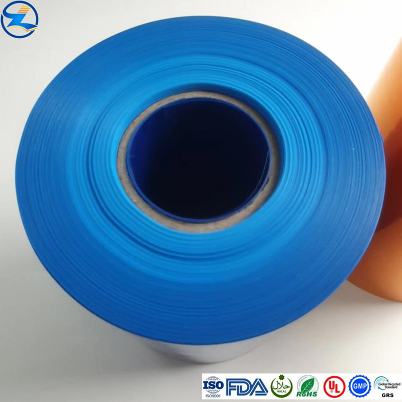 Μπλε διαφανές φιλμ PVC 0,25mm
