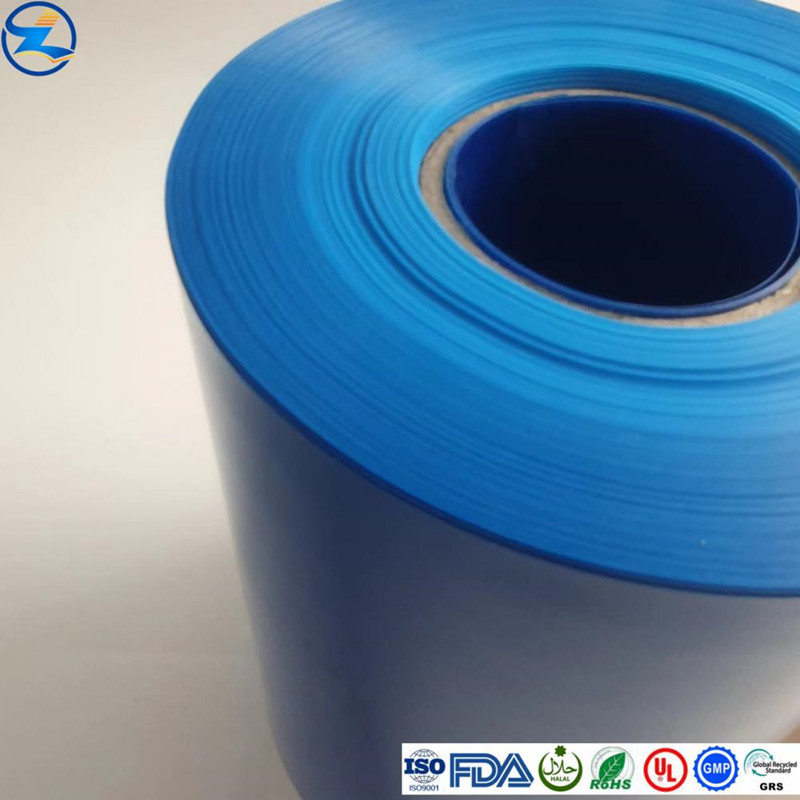 Film PVC transparent bleu de 0,25 mm