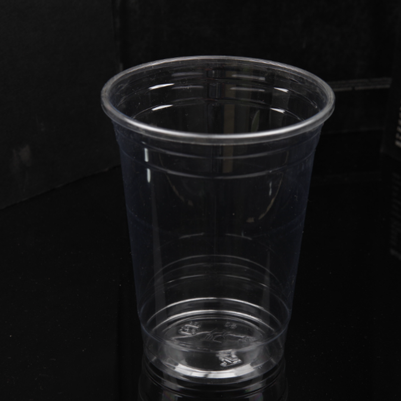 Gobelets jetables en plastique PLA à emporter avec couvercles à logo